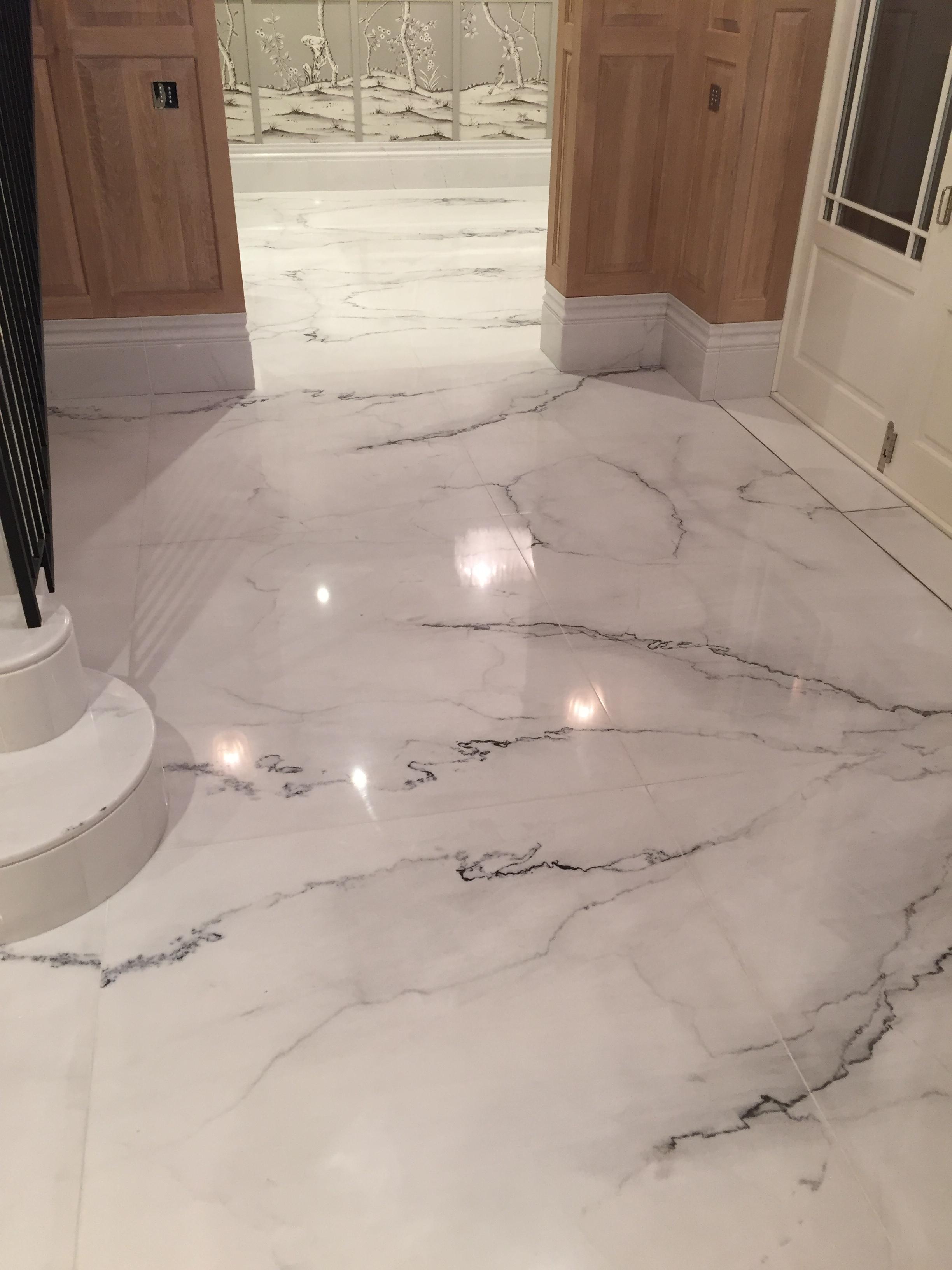 clean marble floor