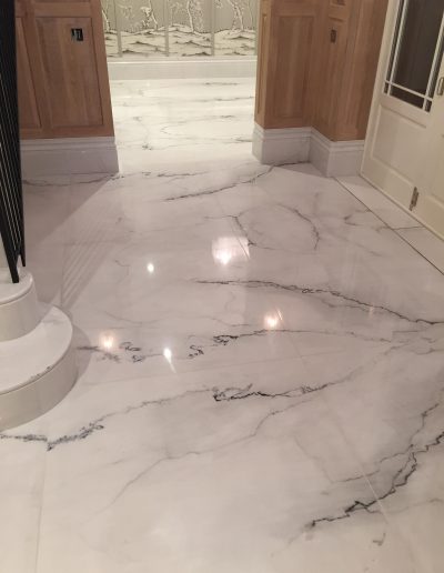 White Marble Floor in Marlow - Hard Floor Cleaning and Restoration ...